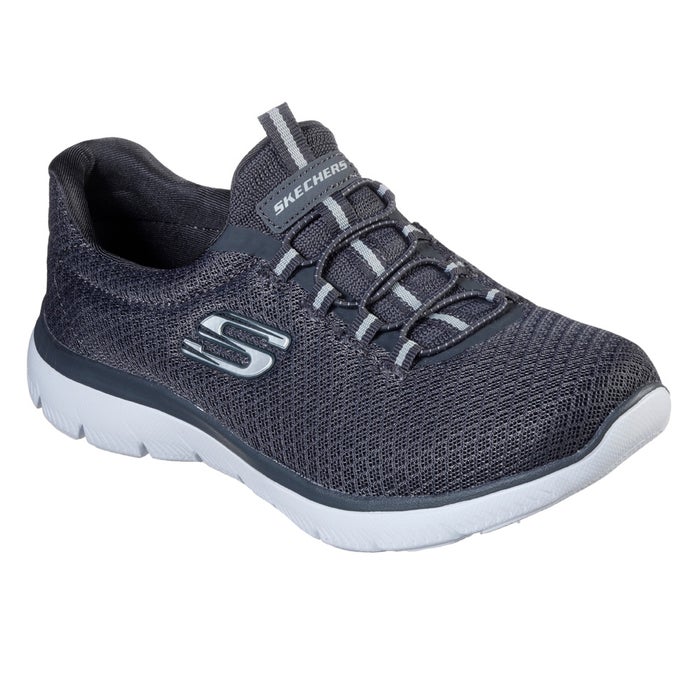 スケッチャーズ レディース スリッポン スニーカー 靴 サミッツ SKECHERS Summits 12980 軽量 ノーマル幅 ひもゴム メモリーフォームインソール