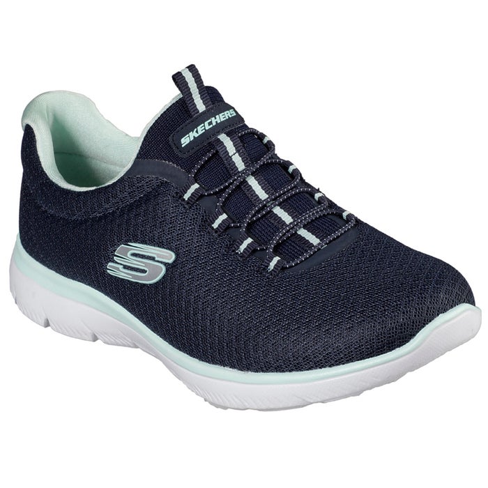 スケッチャーズ レディース スリッポン スニーカー 靴 サミッツ SKECHERS Summits 12980 軽量 ノーマル幅 ひもゴム メモリーフォームインソール