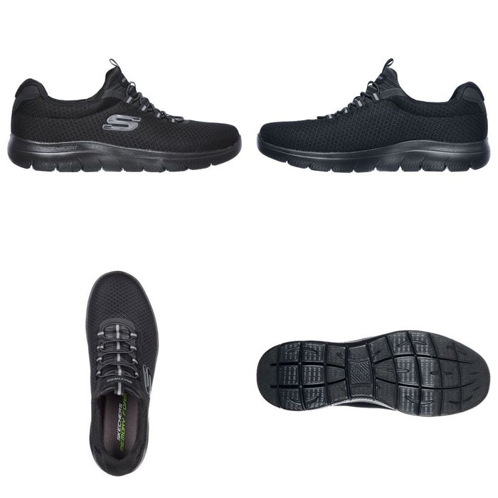 スケッチャーズ メンズ サミッツ スニーカー スリッポン 黒 ブラック ネイビー ノーマル幅 靴 ゴム紐 SKECHERS SUMMITS 52811 