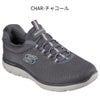 スケッチャーズ メンズ サミッツ スニーカー スリッポン 黒 ブラック ネイビー ノーマル幅 靴 ゴム紐 SKECHERS SUMMITS 52811 