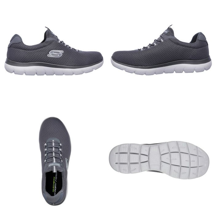 スケッチャーズ メンズ サミッツ スニーカー スリッポン 黒 ブラック ネイビー ノーマル幅 靴 ゴム紐 SKECHERS SUMMITS 52811 