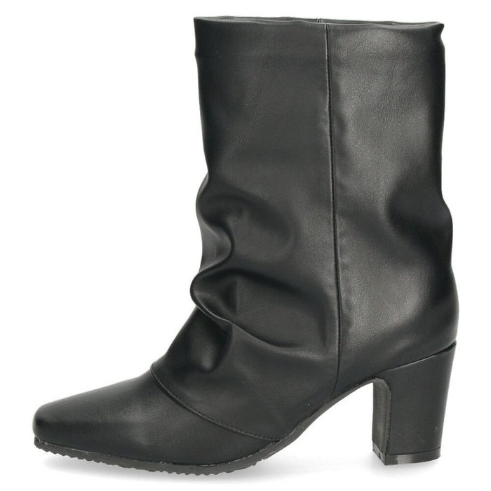 レディース ブーツ ミドルブーツ 靴 ルーズシルエット チャンキーヒール 冬 ブラック グレー あったか MUSE WINK 2517 ミューズウィンク