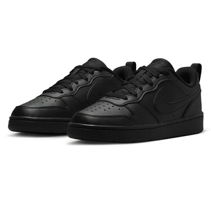 ナイキ NKE キッズ スニーカー コート ボロー LOW リクラフト GS DV5456 002 ローカット ブラック 黒 靴 子ども 男の子 女の子 レディース 運動靴 通学 普段履き コートタイプ 靴