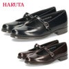 HARUTA ハルタ ワンストラップシューズ 靴 レディース パンプス ストラップ 太ヒール 歩きやすい 本革 日本製 黒 茶 ブラック ダークブラウン SF341B