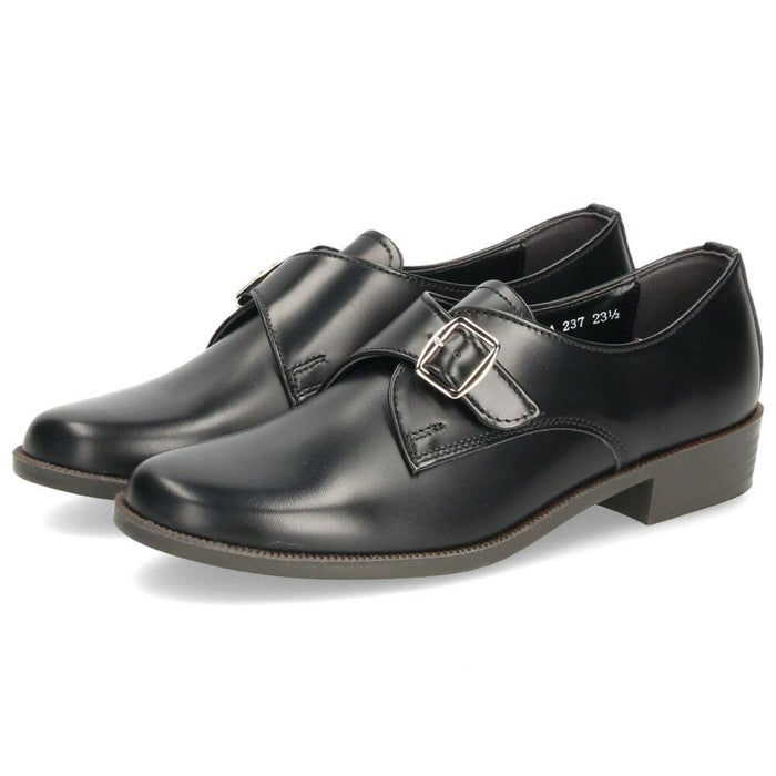 モンクストラップシューズ レディース ハルタ HARUTA 237 靴 革靴 黒 クロ ブラウン グリーン 2E 太ヒール 日本製 マニッシュ 歩きやすい