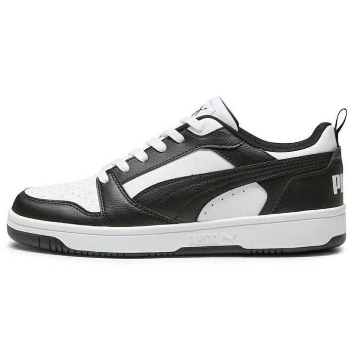 プーマ スニーカー メンズ リバウンド V6 ロウ ブラック ホワイト 黒 白 ローカット 靴 シューズ 歩きやすい PUMA Rebound V6 Low 392328