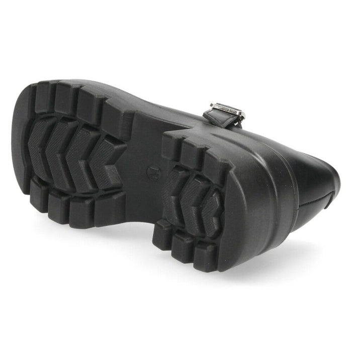 厚底 パンプス レディース 靴 メリージェーン 黒 ブラック ストラップ ラウンドトゥ 歩きやすい 軽量 トラックソール ボリュームソール TS3882