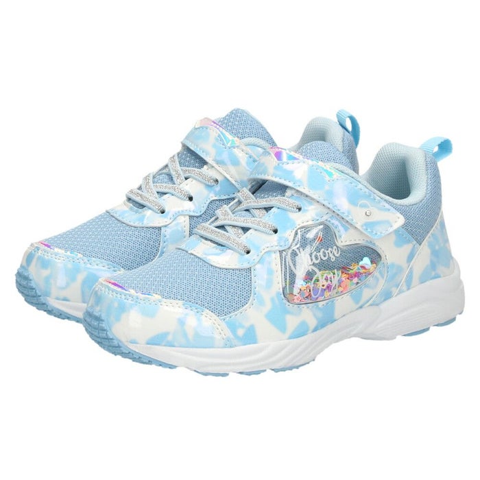 スニーカー 女の子 キッズ 子供靴 幅広 3E 軽量 屈曲ソール 通気性 マジックテープ 通園 通学 かわいい リボン付き Parade パレード 56203