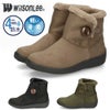 ショートブーツ レディース ブーツ スエード調 ムートンブーツ ボア 防水 防滑 軽量 防寒 あったか 3E 靴 Wilson Lee ウィルソンリー 7772