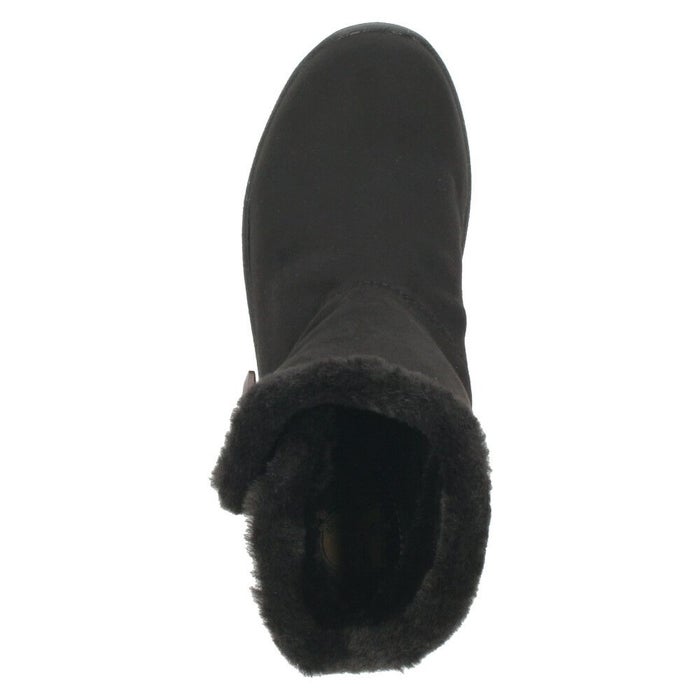 ショートブーツ レディース ブーツ スエード調 ムートンブーツ ボア 防水 防滑 軽量 防寒 あったか 3E 靴 Wilson Lee ウィルソンリー 7772