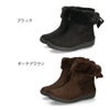 ショートブーツ レディース ブーツ ファー あったか 裏ボア仕様 ３E 幅広 防水 軽量 防寒 防滑 柔らかい 防臭 靴 リボン付き Willson Lee ウィルソンリー 7775