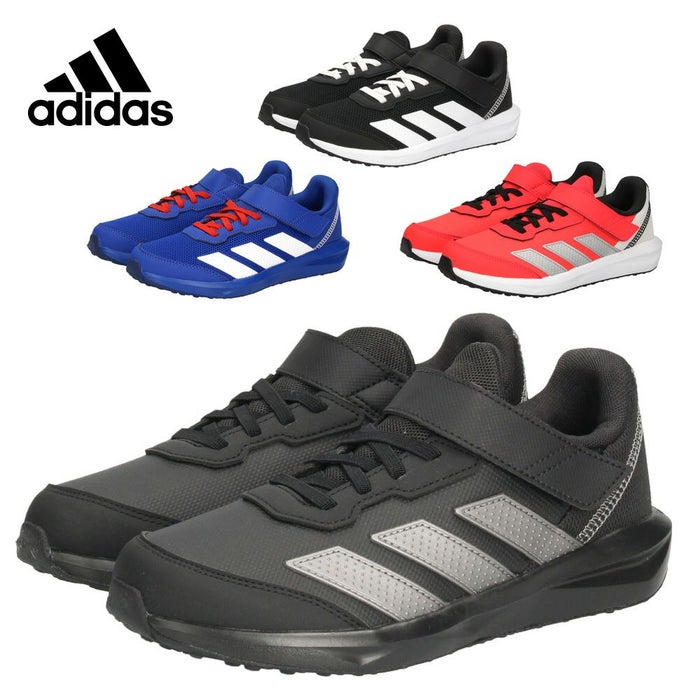アディダス ファイト EL K adidas スニーカー キッズ ジュニア JQ9517 KJ1938 JS2420 KJ1931 ベルクロ ゴム紐 ブラック 黒 ブルー レッド 靴 通学 軽量 シンプル