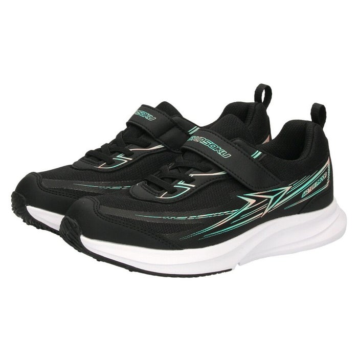 瞬足 3E 防水 SJJ1520 JJ-152 キッズ 男の子 女の子 スニーカー 通学 靴 黒 ブラック サックス ブルー ブレードブースター