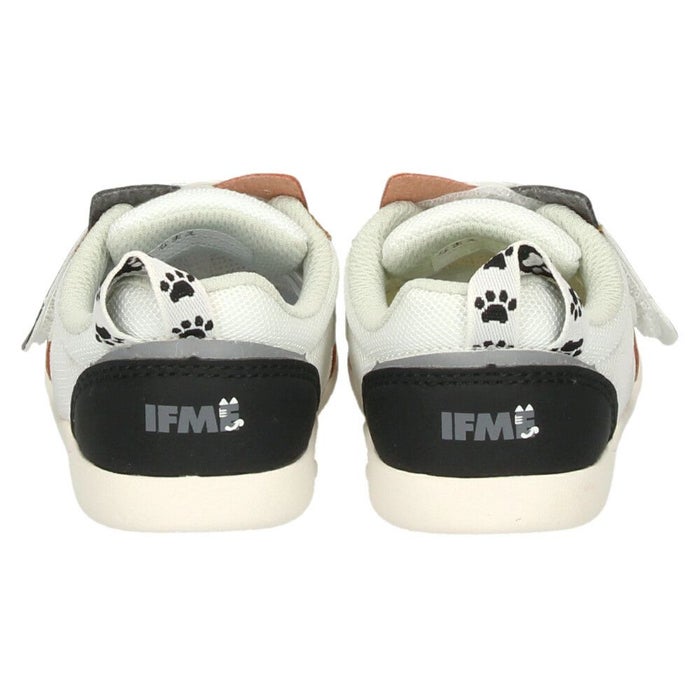 イフミー ベビーシューズ キッズ ねこちゃん スニーカー ベルクロ ワンベルト 子ども靴 履きやすい ベージュ ホワイト グレー IFME 20-5305 屈曲性 グリップ性 軽量 抗菌防臭