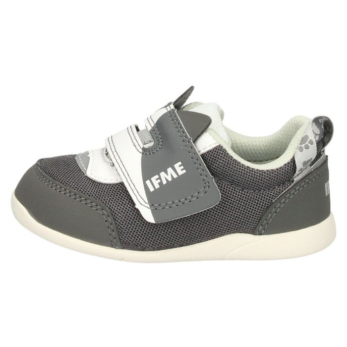 イフミー ベビーシューズ キッズ ねこちゃん スニーカー ベルクロ ワンベルト 子ども靴 履きやすい ベージュ ホワイト グレー IFME 20-5305 屈曲性 グリップ性 軽量 抗菌防臭