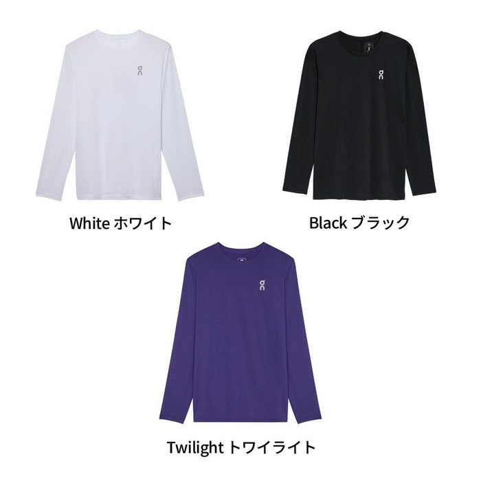 ON オン Core Long-T コア ロングT メンズ Tシャツ 長袖 軽量 全天候型 ランニング スポーツ トレーニング フィットネス ジム ウェア アパレル シンプル ロゴ 750069 White 750553 Black 750773 Twilight
