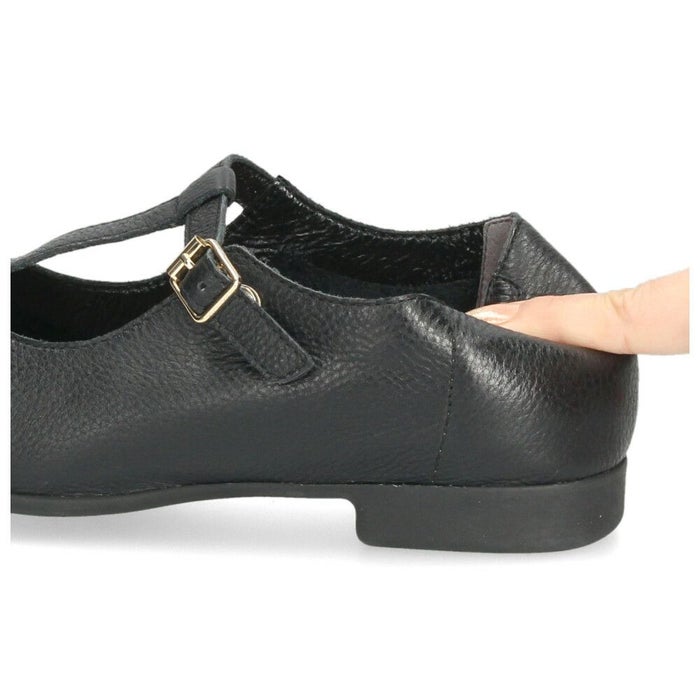 Tストラップシューズ レディース あしながおじさん 靴 2810533 牛革  疲れない 痛くない ブラック ブラウン アイボリー パンプス ローヒール