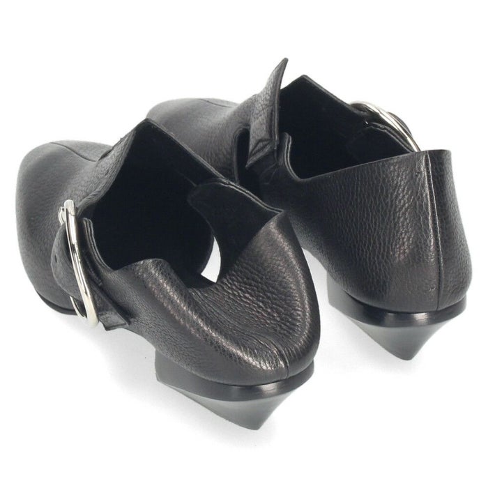 ラボキゴシ ワークス レディース パンプス 本革 ブラック 黒 ローヒール スクエアトゥ 2WEY 柔らかい 靴 RABOKIGOSHI works 12854 日本製