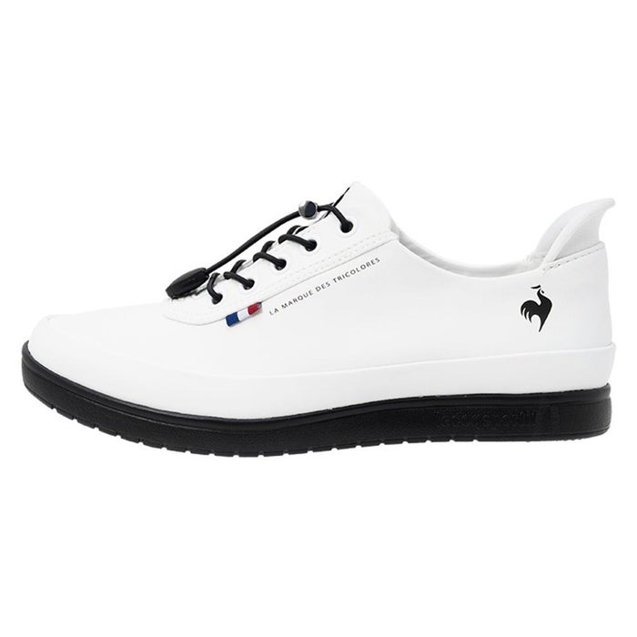 ルコックスポルティフ スニーカー レディース 防水 晴雨兼用 ハンズフリー さっと履ける 軽量 消臭 le coq sportif LCS アルマ レイン SI LU5SRS26LZ NEXTEP 白 黒 ホワイト ブラック