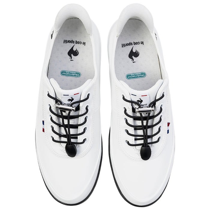 ルコックスポルティフ スニーカー レディース 防水 晴雨兼用 ハンズフリー さっと履ける 軽量 消臭 le coq sportif LCS アルマ レイン SI LU5SRS26LZ NEXTEP 白 黒 ホワイト ブラック