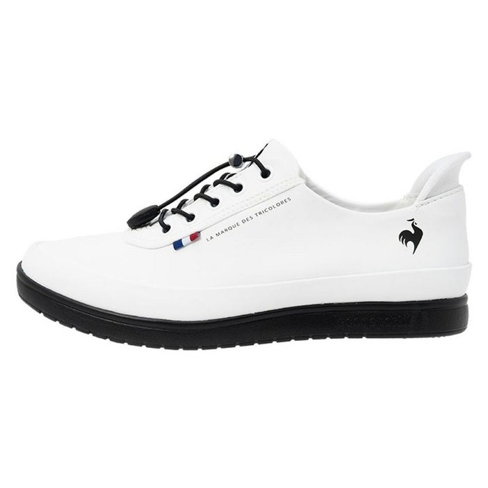 ルコックスポルティフ スニーカー レディース 防水 晴雨兼用 ハンズフリー さっと履ける 軽量 消臭 le coq sportif LCS アルマ レイン SI LU5SRS26LZ NEXTEP 白 ホワイト