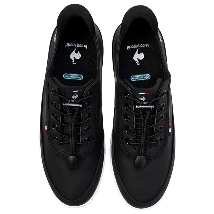 ルコックスポルティフ スニーカー レディース 防水 晴雨兼用 ハンズフリー さっと履ける 軽量 消臭 le coq sportif LCS アルマ レイン SI LU5SRS26LZ NEXTEP 白 黒 ホワイト ブラック