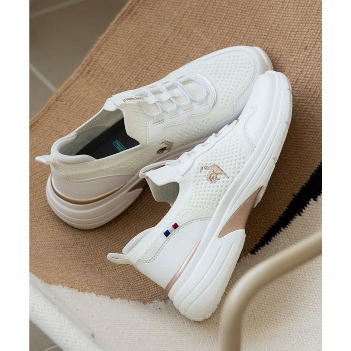 ルコック スポルティフ レディース スニーカー 3E ワイド 軽量 消臭機能 撥水 幅広 LCS ロレーヌ 12 靴 le coq sportif LCS LORRAINE 12 ブラック ホワイト きれいめ