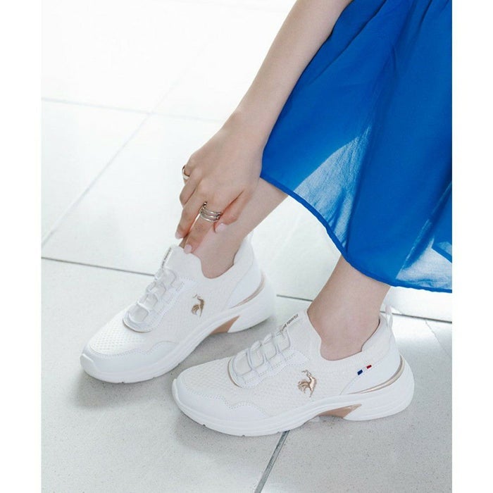 ルコック スポルティフ レディース スニーカー 3E ワイド 軽量 消臭機能 撥水 幅広 LCS ロレーヌ 12 靴 le coq sportif LCS LORRAINE 12 ブラック ホワイト きれいめ