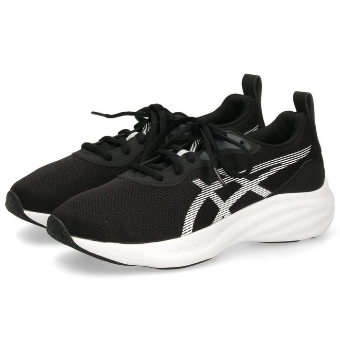 アシックス レーザービーム MQ ジュニア レディース スニーカー 運動靴 通学 通勤 黒 白 靴 紐 軽量 通気性 クッション 1154A226 ASICS LAZERBEAM MQ