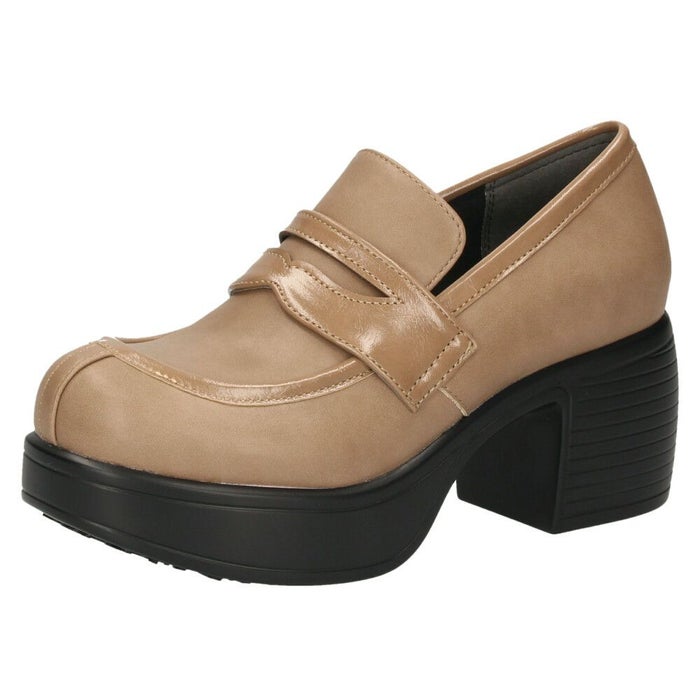 byあしながおじさん 厚底コインローファーパンプス レディース 7cm ヒール 厚底 靴 痛くない 歩きやすい 8490119 黒 ブラック ベージュ 限定カラー