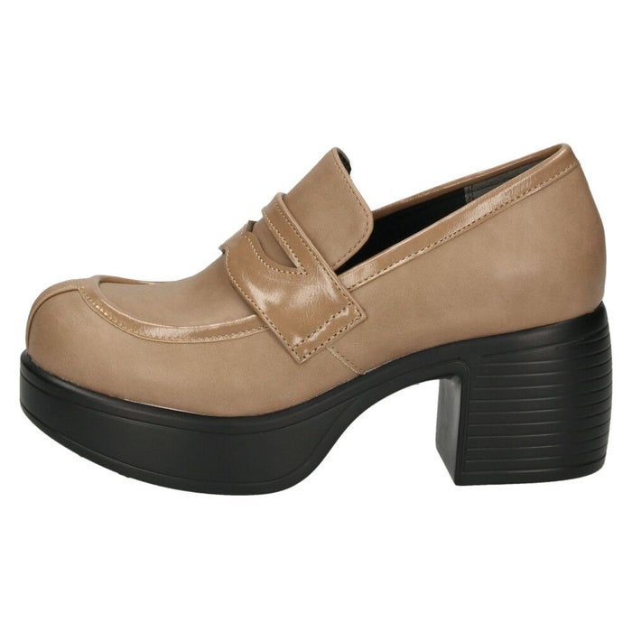 byあしながおじさん 厚底コインローファーパンプス レディース 7cm ヒール 厚底 靴 痛くない 歩きやすい 8490119 黒 ブラック ベージュ 限定カラー