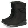ブーツ レディース 歩きやすい 防水 防寒 防滑 冬 軽量 ミドル丈 ブーツ ボア 黒 スエード 幅広 4E ゆったり 靴 ALUFORT アルフォート 93951