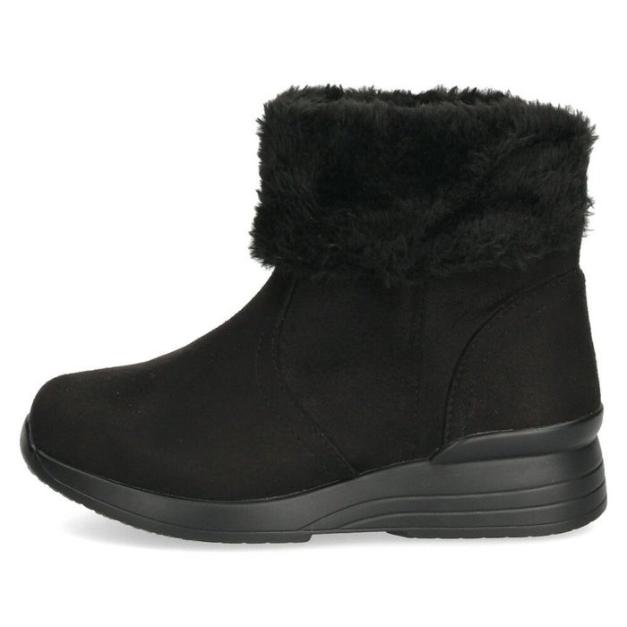 ブーツ レディース 歩きやすい 防水 防寒 防滑 冬 軽量 ミドル丈 ブーツ ボア 黒 スエード 幅広 4E ゆったり 靴 ALUFORT アルフォート 93951