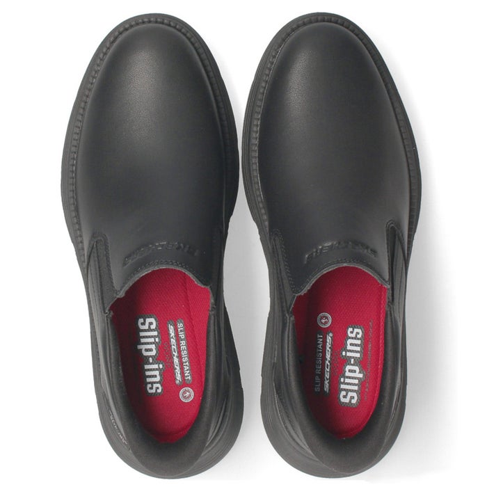 スケッチャーズ スリップインズ メンズ ガルザ スニーカー ビジネスシューズ カジュアル スリッポン ワーク スリップレジスタント SKECHERS Slip-ins 200315 ブラック 黒 軽量 走れる 仕事 本革 Parade限定商品