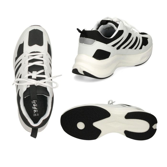 スニーカー メンズ 紐 靴 撥水加工 4E 幅広 ローカット 軽量 通勤 通学 ウォーキング ブラック ホワイト Parade パレード 58303