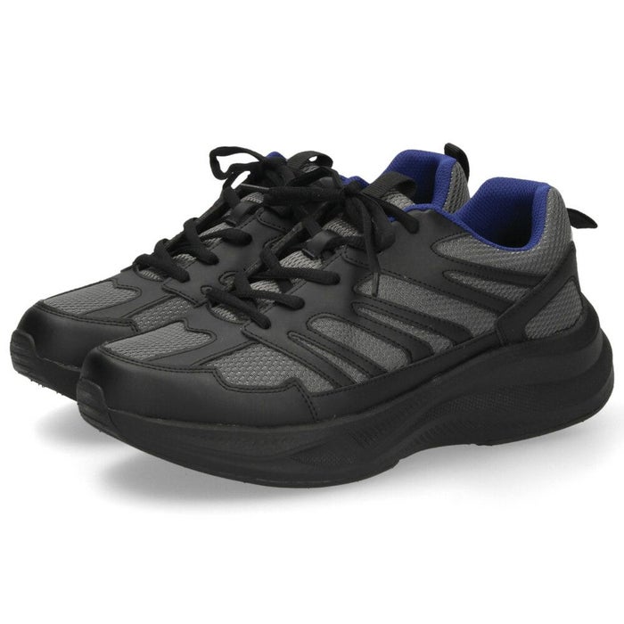 スニーカー メンズ 紐 靴 撥水加工 4E 幅広 ローカット 軽量 通勤 通学 ウォーキング ブラック ホワイト Parade パレード 58303