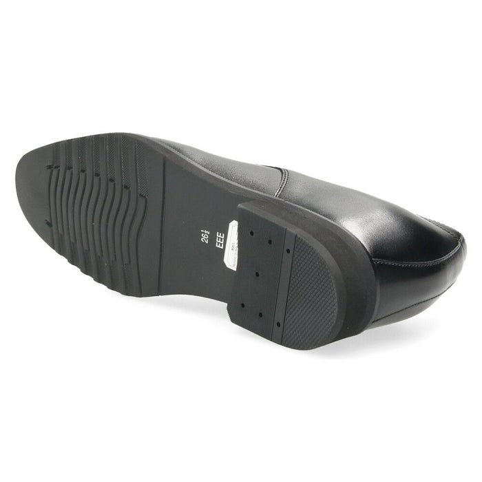 RENICA ヒールアップシューズ シークレットシューズ 7cm ヒール ビジネスシューズ メンズ 本革 幅広 3E プレーントゥ ストレートチップ レニカ 1628 1629 ブラック