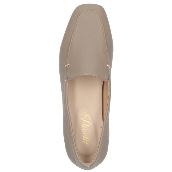 レインシューズ レディース ローファーパンプス 晴雨兼用 幅広 3E 軽量 防水 防滑 シューズ 靴 ビット スクエアトゥ カジュアル 通勤 雨 パレード Parade YDHP6645