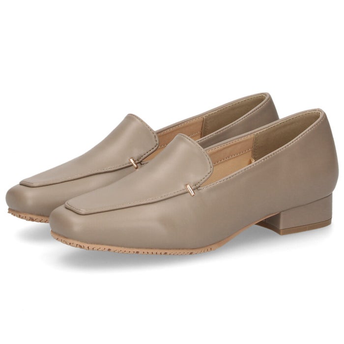 レインシューズ レディース ローファーパンプス 晴雨兼用 幅広 3E 軽量 防水 防滑 シューズ 靴 ビット スクエアトゥ カジュアル 通勤 雨 パレード Parade YDHP6645