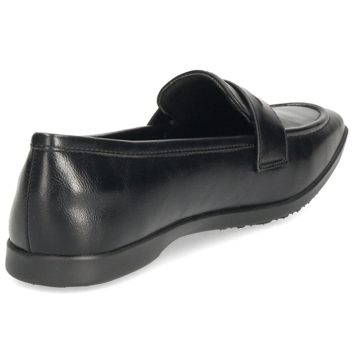 レディース パンプス ローファー フラットパンプス 靴 柔らか 軽量 屈曲性 ゆったり 3E ブラック オーク ふかふかクッション Parade パレード 51117