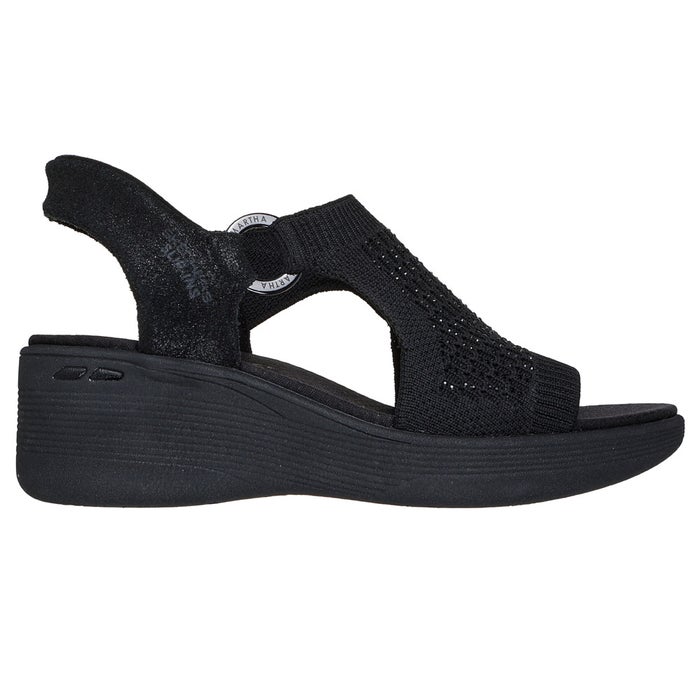スケッチャーズ スリップインズ レディース サンダル ピアライト パーク パス 靴 ノーマル幅 ラインストーン SKECHERS Slip-ins PIER-LITE 188001 ブラック トープ