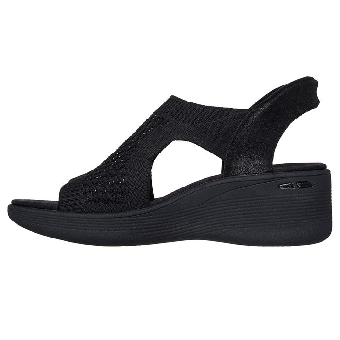 スケッチャーズ スリップインズ レディース サンダル ピアライト パーク パス 靴 ノーマル幅 ラインストーン SKECHERS Slip-ins PIER-LITE 188001 ブラック トープ