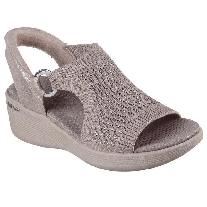 スケッチャーズ スリップインズ レディース サンダル ピアライト パーク パス 靴 ノーマル幅 ラインストーン SKECHERS Slip-ins PIER-LITE 188001 ブラック トープ