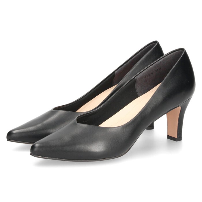 メルモ パンプス レディース 本革 きれいめ オフィス 8068 MELMO 靴 ポンテッドトゥ 黒 ブラック 仕事 通勤 フォーマル 入学式 卒業式 日本製 