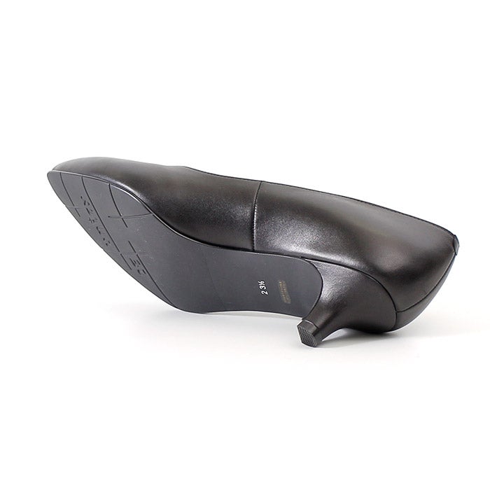 unity ユニティ パンプス ローヒール 黒パンプス 8082 B ブラック 本革 フォーマル レザー ポインテッドトゥ Vカット ワイズ 2E 冠婚葬祭 ベーシック 