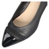 unity ユニティ パンプス ローヒール ポインテッドトゥ 8417 レディース 靴 ワイズ 2E コンビ ラメ エナメル チュール ブラック ベージュ フォーマル 軽量
