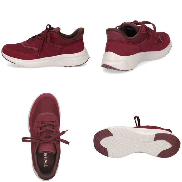 スニーカー レディース ハンズフリー 防水 手を使わずに履ける 靴 スリッポン 軽量 楽すぽっ Parade 51716 黒 ブラック ワイン