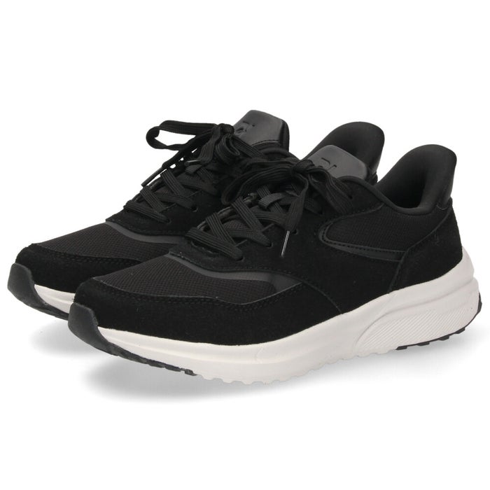 スニーカー レディース ハンズフリー 防水 手を使わずに履ける 靴 スリッポン 軽量 楽すぽっ Parade 51716 黒 ブラック ワイン