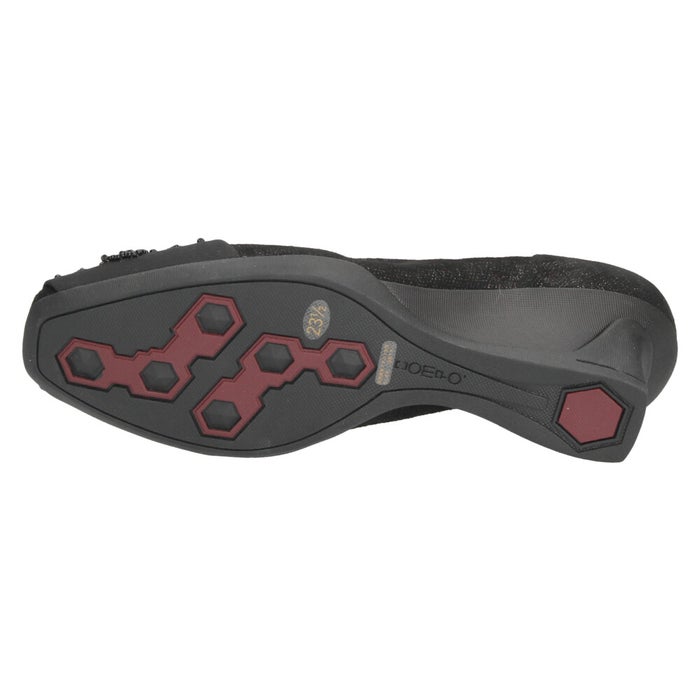 パンプス レディース 黒 本革 靴 通勤 ウェッジソール スクエアトゥ コンポジションナイン ビーズモチーフ コンフォートパンプス COMPOSITION9 2954