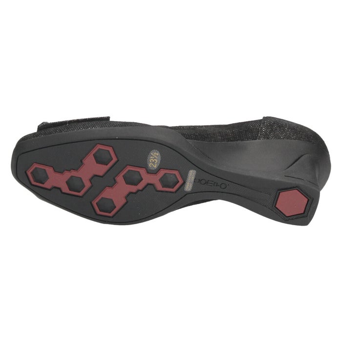 パンプス レディース 黒 靴 本革 通勤 ウェッジソール スクエアトゥ コンポジションナイン ビジュー モチーフ コンフォートパンプス COMPOSITION9 3126